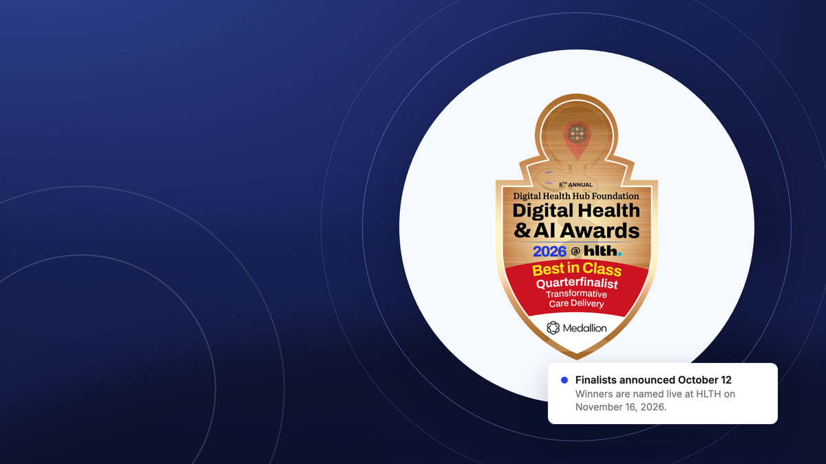Medallion Named Quarterfinalist in the 2026 Digital Health & AI Awards