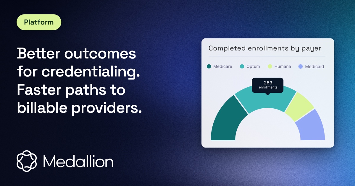 Automated provider credentialing and enrollment | Medallion